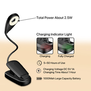 3 chế độ màu vô cấp mờ độ sáng 50 giờ chạy Thời gian đọc sách đèn hoàn hảo cho những người yêu sách - Product Image 4