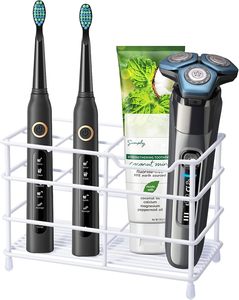 Support de comptoir en acier inoxydable pour brosses à dents, organiseur de cosmétiques pour lavabo de salle de bain, support pour brosse à dents électrique et dentifrice - Product Image 6