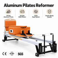 Reformer Pilates Aluminium Profesional Tahan Lama Dapat Disesuaikan dan Berputar V5 Komersial Studio Kesehatan Kustomisasi Merek
