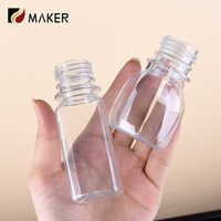 Bouteilles de thé au lait rondes carrées et transparentes de 2oz 4oz en plastique petit 60ml 120ml PET mini bouteille de gingembre avec bouchon à vis