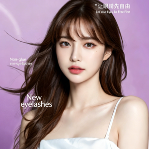 ขนตาปลอมสไตล์มังงะแบบเส้นบางเบา นุ่มสบาย เหมาะสำหรับมือใหม่ ขายส่ง - Product Image 4