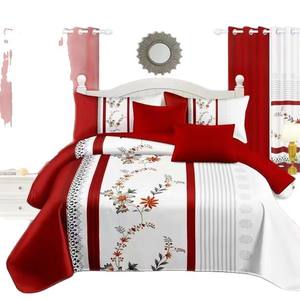 Nantong fabbrica di alta qualità 12 pezzi copriletto King Size 12 pezzi motivo geometrico trapunta De Lit tende <span class=keywords><strong>in</strong></span> poliestere - Product Image 5