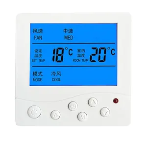 Household Room Thermostat For Central Air Conditioning Temperature Controller Fan Coil Thermostat