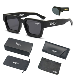 Солнцезащитные очки с индивидуальным логотипом, защита от УФ-излучения, ретро-квадратные, розовые, люксовые, дизайнерские, черные, винтажные, модные, для женщин и мужчин, 2026 - Product Image 1