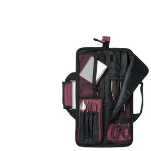 Échantillon gratuit Sac de rangement pour couteau de chef de luxe avec fermeture éclair et logo personnalisé Sacs à outils légers de grande capacité avec poignée pour voyager - Product Image 1