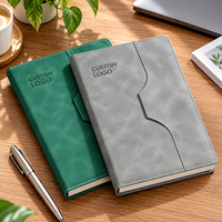 Carnet en cuir PU avec porte-stylo et logo personnalisé, journal professionnel à couverture souple, agenda de réunion personnalisé pour les entreprises