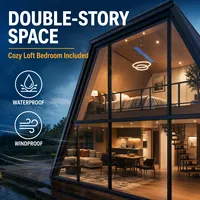 Maison de vacances de luxe moderne en forme de A, mini-maison préfabriquée, cabane en bois, villa modulaire préfabriquée, écologique, Shandong Resort