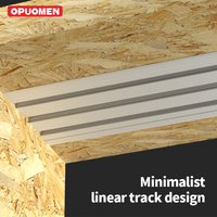 Sistema deslizante impermeable de diseño moderno, aleación de aluminio de grano de madera sin rieles para cocina, centro comercial Interior, bodega, supermercado