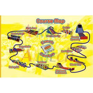 Endurance professionnelle Blow up <span class=keywords><strong>Ninja</strong></span> <span class=keywords><strong>Warrior</strong></span> 5k Obstacle gonflable géant fou pour l'événement de course de course en plein air - Product Image 1