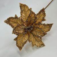 Fleurs de Noël artificielles en polyester, couleur et taille personnalisées pour la décoration de la maison, des fêtes, des centres commerciaux et des festivals, qualité de gros pour les fêtes