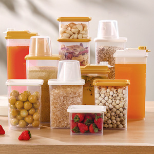 Nhựa nhà bếp kín thực phẩm lưu trữ Container có nắp đậy đựng thức ăn tổ chức container cho ngũ cốc thực phẩm khô bột đường - Product Image 1