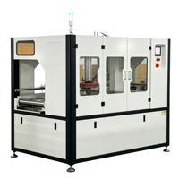 Scelleuse rotative stable Poshysmart, machine d'emballage automatique de boîtes en mousse à réglage servo pour l'emballage express