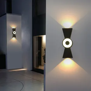 Applique da parete Creative warm white garden up down light per la casa all'aperto