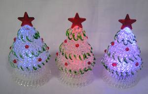 Conjunto de dos adornos colgantes de árbol de <span class=keywords><strong>Navidad</strong></span>, decoración de árbol de vacaciones con luces LED - Product Image 2