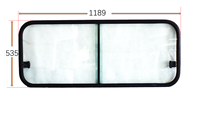 Ensemble de vitres latérales pour Nissan Caravan E24 BUS 1994, marque Lizhong, modèle neuf LZ-E26-75A
