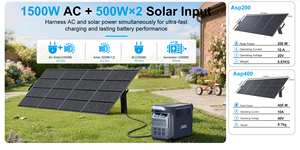 High Quality 100W/200W/400W/600W/1000W/2000W/2500W LiFePO4 Custom Logo <b>Solar</b> Power Bank and <b>Solar</b> <b>Generator</b> Power Stations - Product Image 6