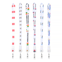 Porte-badge rétractable double face avec logo personnalisé Insigne porte-carte d'identité avec lanière Yoyo en nylon et polyester