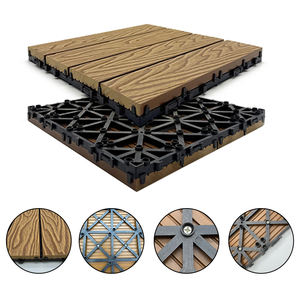 Venta al por mayor de fábrica: Nuevas baldosas de terraza de WPC para exteriores, parquet DIY, suelo entrelazado para patio, tarima de madera compuesta para jardín. - Product Image 3
