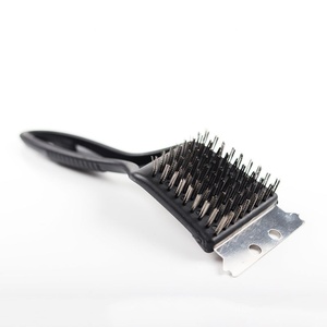 Brosse à poils en acier – Outil de nettoyage robuste pour barbecue avec manche en plastique – Portable, résistant à la rouille, pour gaz et charbon de bois - Product Image 3