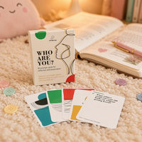 Cartes d'affirmation positives portables de haute qualité pour l'éducation et le divertissement, impression sur papier, boîte de cartes à jouer carrées personnalisées