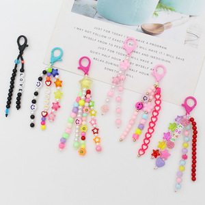 Hợp Kim Keychain Đính Cườm Chữ Tua Nhỏ Kết Hợp Phù Hợp Với Màu Sắc Treo Phụ Kiện Cho Internet Túi Màu Đỏ Mặt Dây Chuyền Nhỏ Tua - Product Image 3