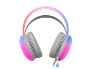 Casque <span class=keywords><strong>de</strong></span> jeu RGB à double tube lumineux, haut-parleurs 50 mm, casque stéréo filaire avec micro pour joueurs - Vente Flash - Product Image 1