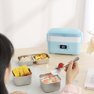 Fiambrera eléctrica de 1.5L para cocinar <span class=keywords><strong>arroz</strong></span> y <span class=keywords><strong>arroz</strong></span>, caja de almuerzo con contenedor de acero inoxidable, mini olla <span class=keywords><strong>arrocera</strong></span> - Product Image 3