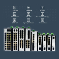 Switch POE 5 Port 10/100Mbps Industri Tanpa Manajemen DIN Rail 48-57V 35mm IP40 Perlindungan Petir 4KV untuk Kamera IP CCTV