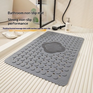 Tapis antidérapant en PVC pour salle de bain, imperméable, anti-chute, pour douche et toilettes, avec ventouses, fonction massage, imprimé trèfle à quatre feuilles - Product Image 4
