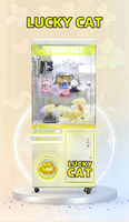 Usine en gros personnalisé variété de monnayeur griffe Machine en plastique chat chanceux poupée Arcade grue jeu Machine griffe à vendre