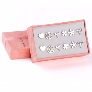 Pendientes de botón chapados en oro de 18 quilates con piedra esférica, pendientes de acero inoxidable de alta calidad que nunca cambian de color - Product Image 2