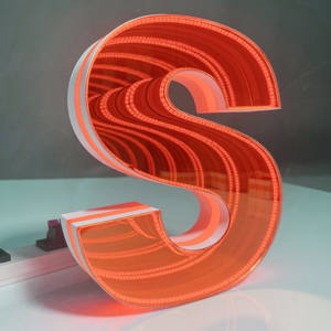 3DインフィニットミラーLEDカスタムレターロゴカスタムLEDネオンライトロゴイルミネーションレタービジネスサイン - Product Image 4