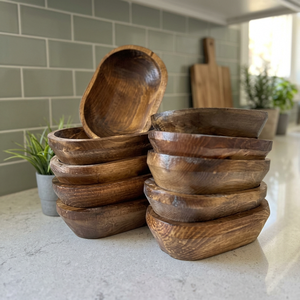Porte-bougie artisanal en bois de manguier, récipient à bougie en bois pour décoration de Noël, fête de mariage, à prix abordable - Product Image 3