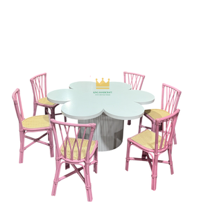 Silla Infantil de Mimbre Hecha a Mano, Asiento de Mimbre Natural para Niños Pequeños, Juego de Muebles Infantiles Ecológicos - Product Image 3