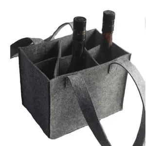 灰色毛毡材料促销瓶购物袋