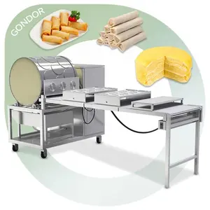 Spring Roll Sheet Maker Pan Restaurant Samosa Sheet Round Pastry Make Egg Crepe Skin Wrapper Machine Price