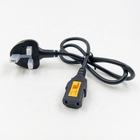 Câbles d'alimentation 13A avec prise UK fusionnée vers V-lock IEC C17 H05VV-F 2x1.0mm2