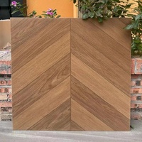 Carreaux de céramique intérieurs antidérapants 800x800 à effet bois, style chinois moderne, fabriqués authentiquement au Guangdong, pour salon