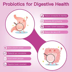 Пробиотики для женщин, мужчин и детей, пребиотики и пробиотики, пакетики, порошок для пищеварения и иммунного кишечника