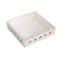 IMEE Blanc Carré Fraise Chocolat Boîte D'emballage Dessert Traiter Boîte Cookie Biscuit Gâteau Pâtisserie Boulangerie Bonbons Donut Boîte Mignon