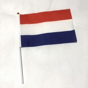 100% из полиэстера, рекламные, на заказ, грузинские, Нидерландские мини-стики, флаг, ручной развевающиеся флаги, все страны - Product Image 2