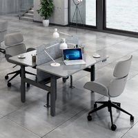 Meuble de bureau moderne, table de bureau modulaire pour le personnel, bureau pour 2 personnes, poste de travail