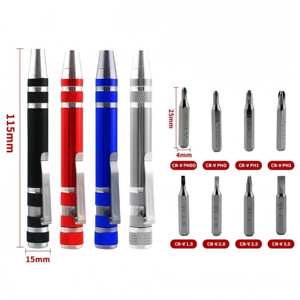 Tournevis de précision magnétique multi-embouts 8-en-1 robuste avec rangement interne, outil de poche pour quincaillerie - Product Image 3