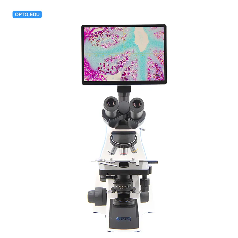 OPTO-EDU A33.1502 Binocular LED Video Microscope Lcd Led Touch Screen with Usb Touch Coaxial Coarse   Fine
