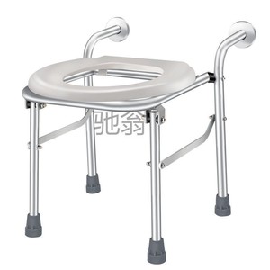 Adjustable Height Anti-Slip Folding Shower Chair for <b>Elderly</b> and Disabled 1.1mm Bathroom Safety Equipment - Product Image 1