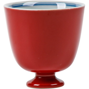 Guanlan Hand Painted Double Line Small <b>Teacup</b> Red Glaze Porcelain Traditional Chinese Style Tea Tasting Cup Kung Fu Tea Set - Product Image 5