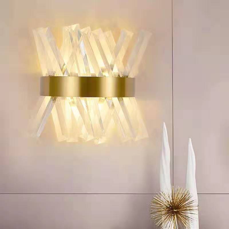 Post modern Indoor Corridor Bedroom Decoration E14 led pulg in wall sconce brass wall candle holder sconce glass wall light lamp