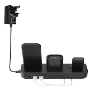Cargador inalámbrico 3 en 1 magnético plegable de 15W con soporte de carga rápida para teléfono, auriculares y reloj inteligente - Product Image 2