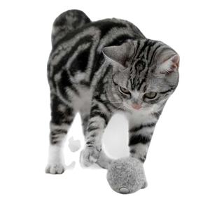 Jouet pour chat auto-jeu activé par la gravité Kicker rebondissant en laine avec baguette teaser interactive à l'herbe à chat pour chats - Product Image 3