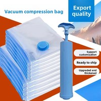 Sacs de compression sous vide transparents en matériau PAPE - Sacs de compression par aspiration pour la maison, pour les couettes, les vêtements, le rangement en voyage